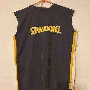 Muscle Tee with Small holes Distressed Gray size Large